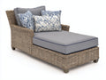 Sonnenliege aus Rattan Geflecht 210 x 90 x 75 cm - Grau Beige - Komfortable Gartenliege für Terrasse und Außenbereich