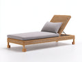Sonnenliege aus Rattangeflecht 200x80x90 cm - Naturbraun-Grau - verstellbare Rückenlehne für Terrasse