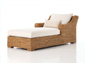Sonnenliege aus Polyrattan mit Polsterauflage 190x90x85 cm - Braun-Beige - Komfortables Outdoor-Design